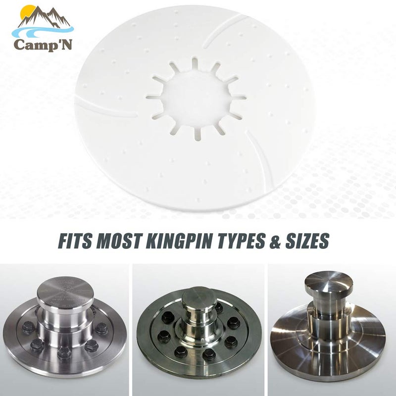 Camp'N 5th Wheel Lube Plate - 10 Inch Fifth Wheel Lube Plate - White Press On Disc - Image 5